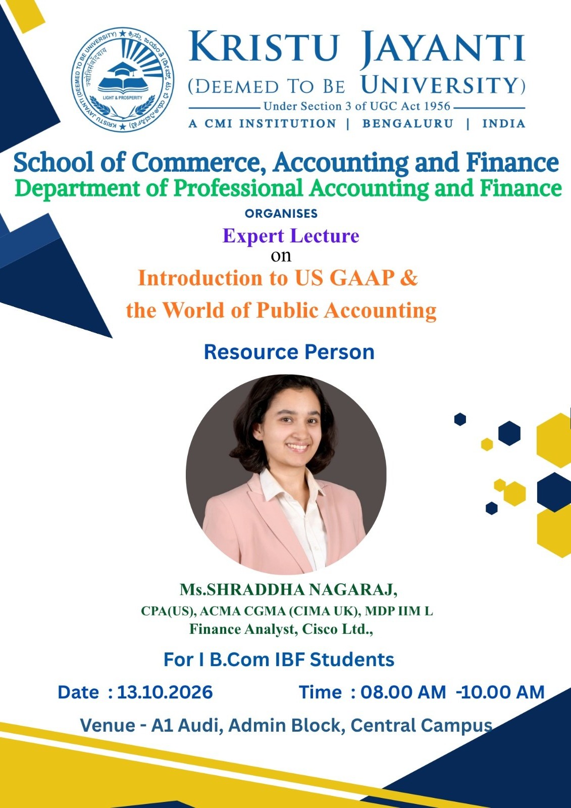 Expert Lecture on Introduction to US GAAP and the World of Public Accounting