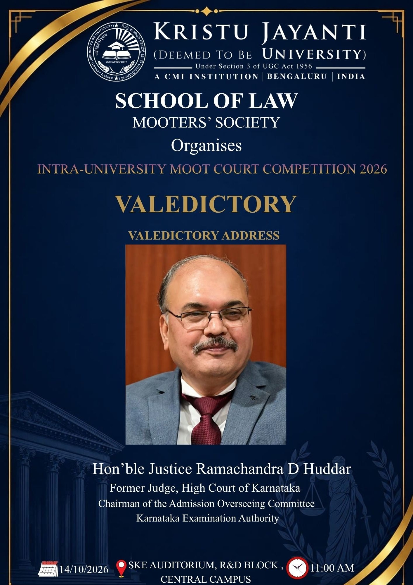 Intra-University Moot Court Competition 2026 — Valedictory