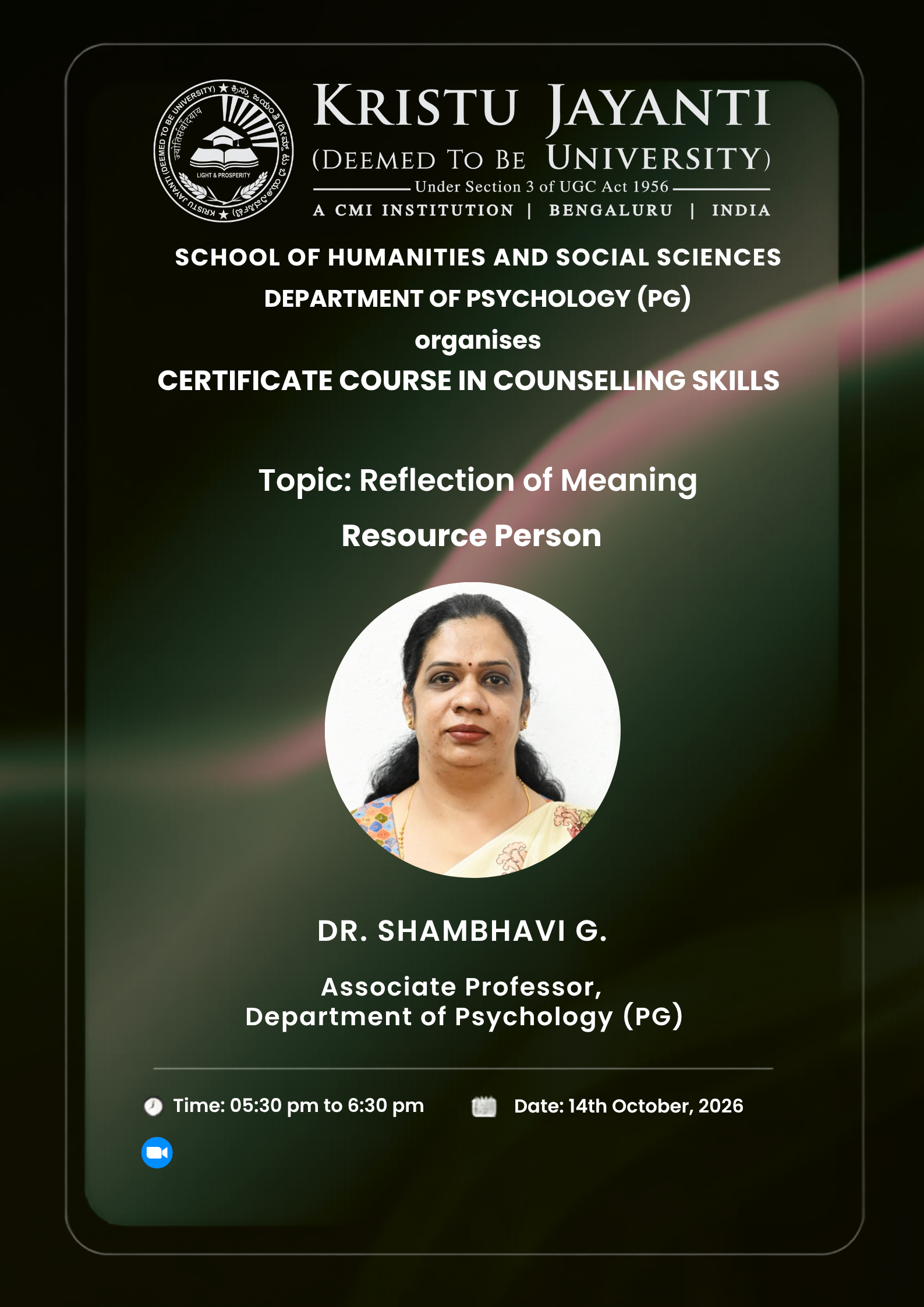 Certificate Course in Counselling Skills — Reflection of Meaning