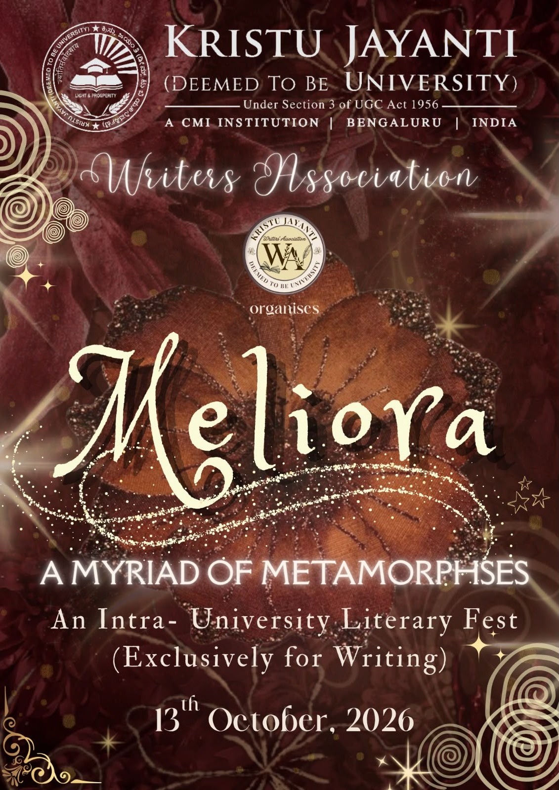 Meliora — A Myriad of Metamorphoses, an intra-university literary fest exclusively for writing
