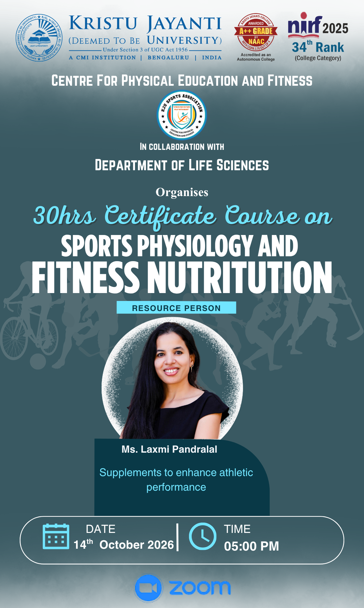 Certificate Course on Sports Physiology and Fitness Nutrition — Supplements to Enhance Athletic Performance