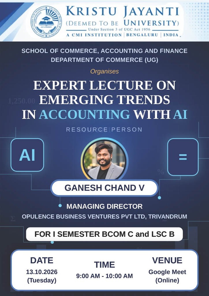 Expert Lecture on Emerging Trends in Accounting with AI