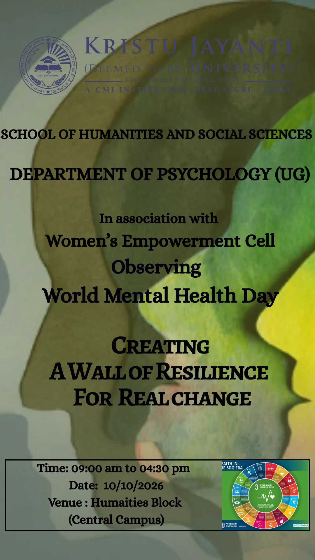 Observing World Mental Health Day — Creating a Wall of Resilience for Real Change